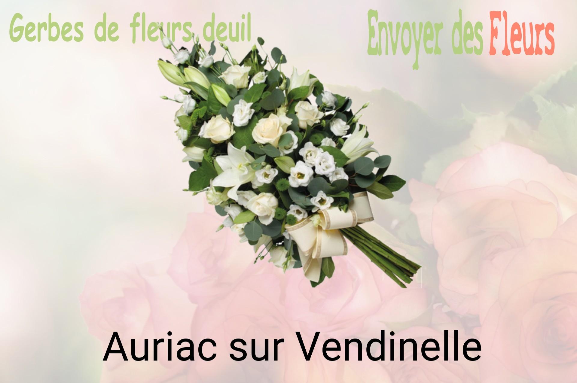 Gerbe de fleurs de deuil livrée à Auriac-sur-Vendinelle